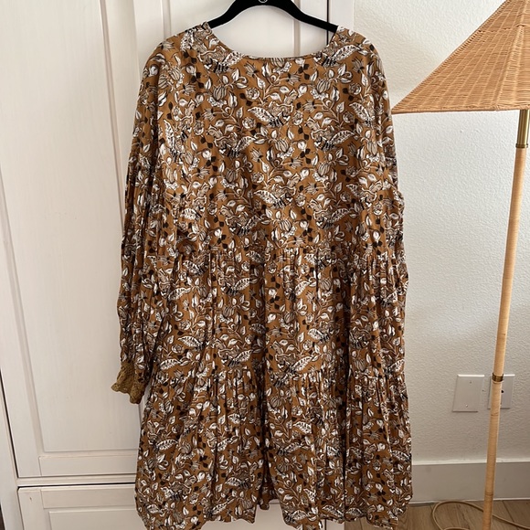Anthropologie Let Me Be Jemma Floral Tunic Dress Size 14 - Picture 8 of 12